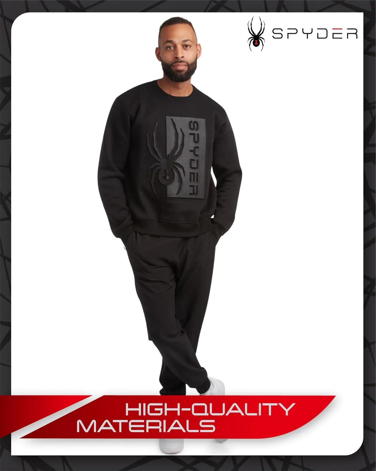 Spyder Men's Active Sweatshirt - Athletic Performance Fleece Classic Crewneck Pullover Sweatshirt for Men (Sizes: S-XXL)