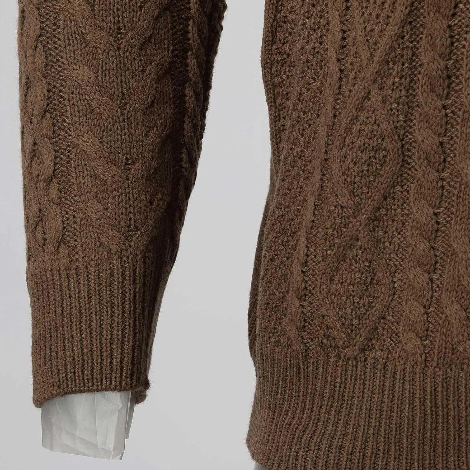 SUWBMHWE Mens Crewneck Pullover Sweater Chunky Cable Knit Sweater Classic Casual Sweaters Textured Sweater Tops