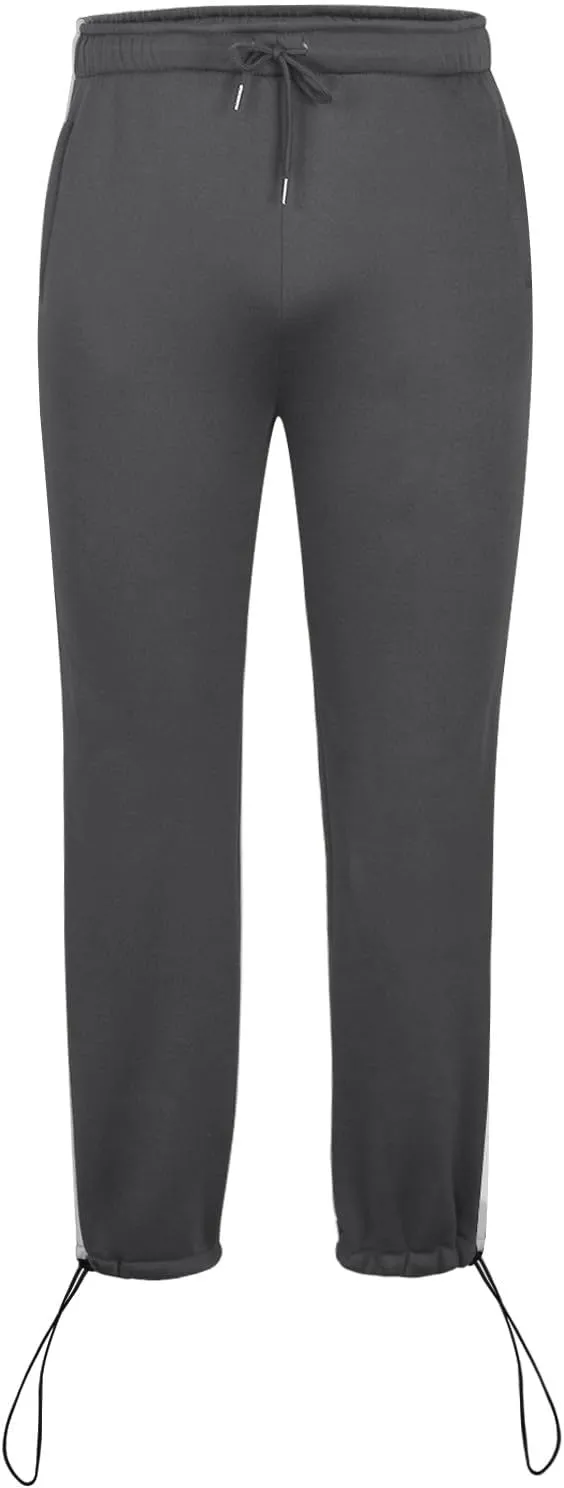 Sweatpants for Tall Men Causal Open Hem Stripes Tracksuit Pants Baggy Drawstring Wide Leg Joggers Trousers Streetwear