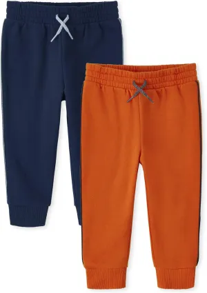 The Children's Place Baby Boys' and Toddler Active Fleece Jogger Pants 2 Pack