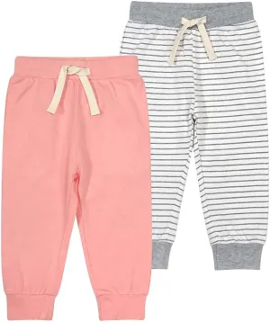 Toddler Baby Boys Girls Joggers Pants Cotton Soild Color Stripes Sweatpants with Drawstring 1-6T