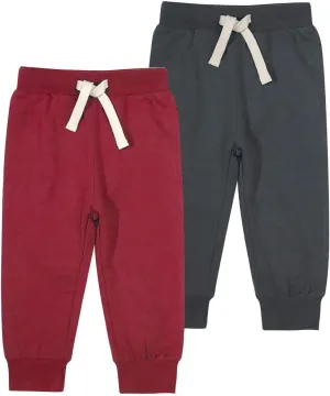 Toddler Baby Boys Girls Joggers Pants Cotton Soild Color Stripes Sweatpants with Drawstring 1-6T