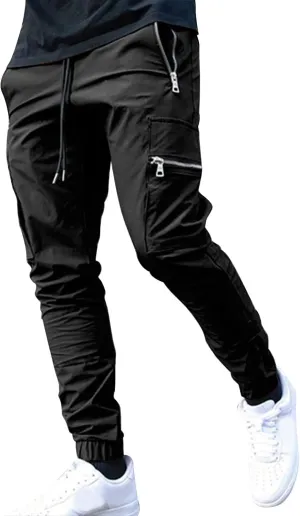 Vickyleb Joggers for Men Slim Fit, Men's Athletic Casual Fleece Sweatpants with Pockets Big and Tall Pants