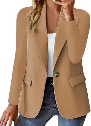 Women Business Casual Dressy Blazer Professional Work Suit Jacket with Pockets Interview Outfits for Women