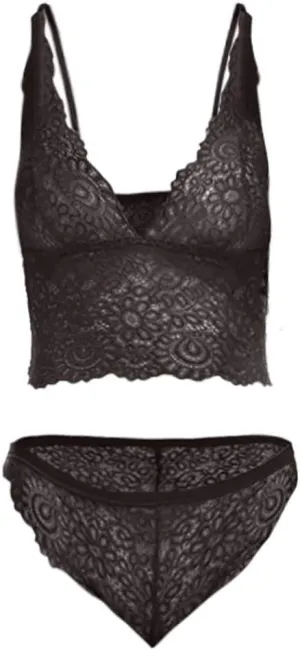 Women Lingerie Set Lace Sexy Bralette Panty Skirt And Top