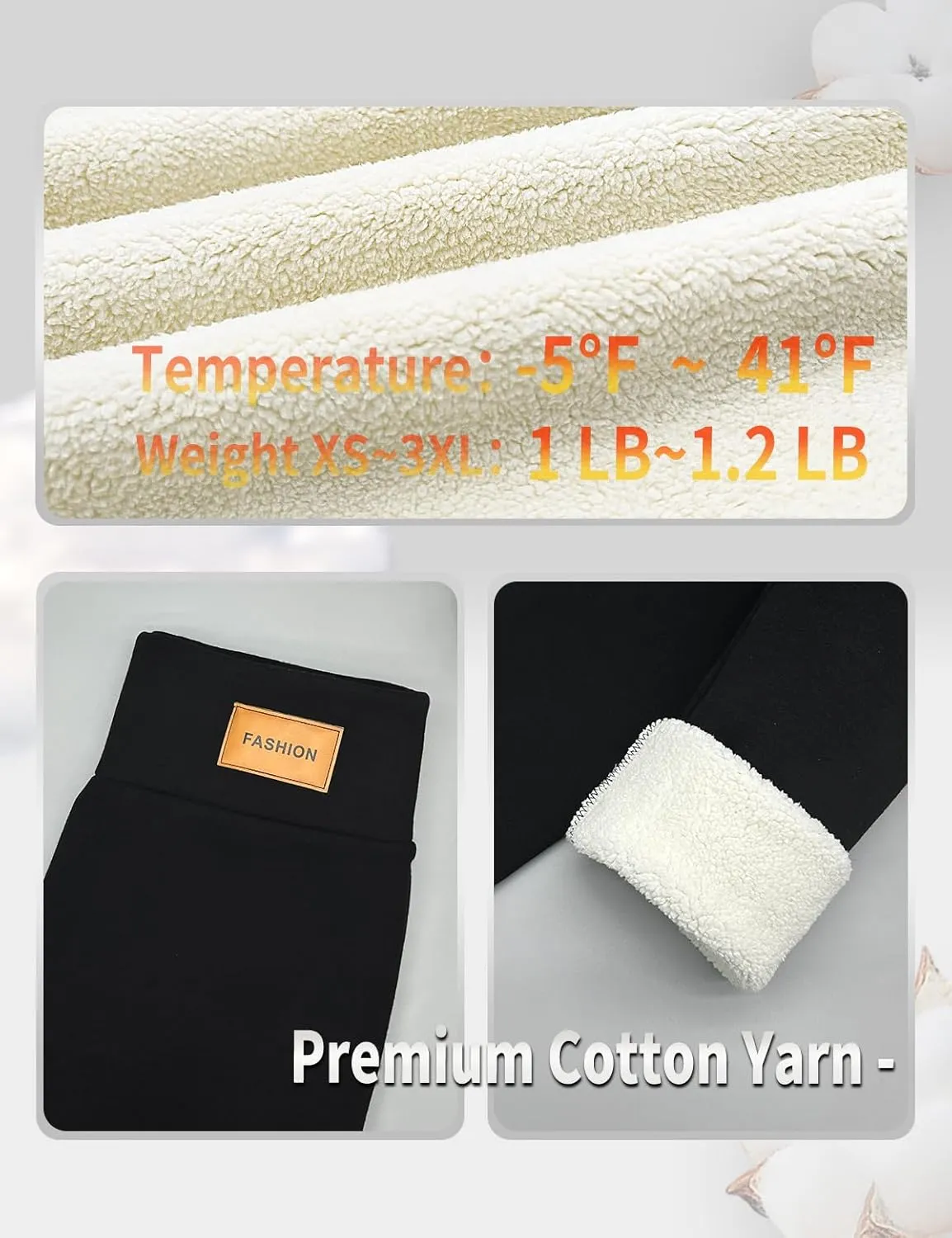 Women Sherpa Lined Leggings Soft Clouds Fleece Tights Winter Warm Thermal Thick Cashmere Pants High Waist