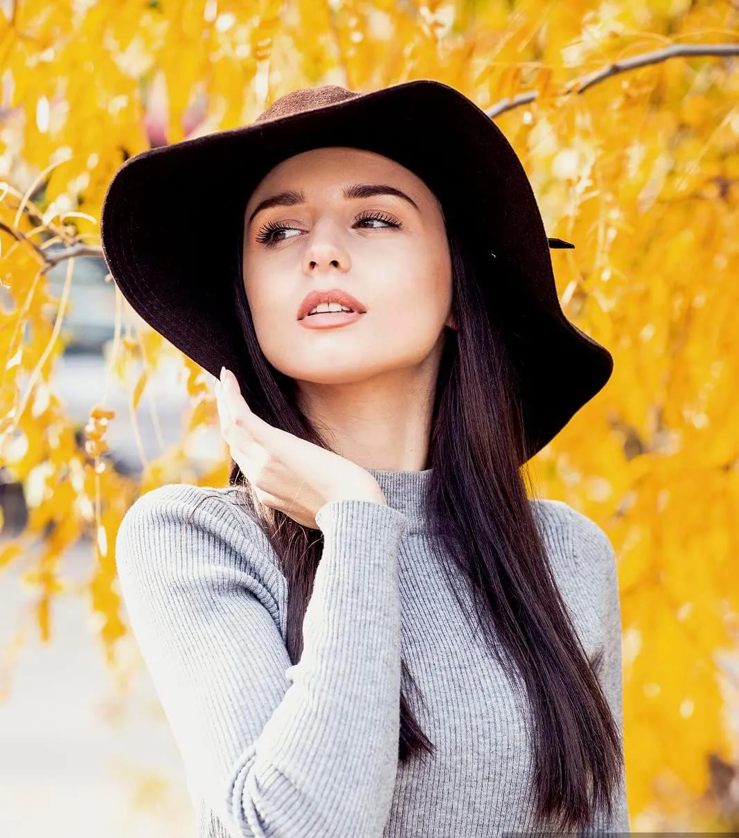 Women's 100% Wool Foldable Wide Brim Retro Fedora Floppy Felt Bowler Hat