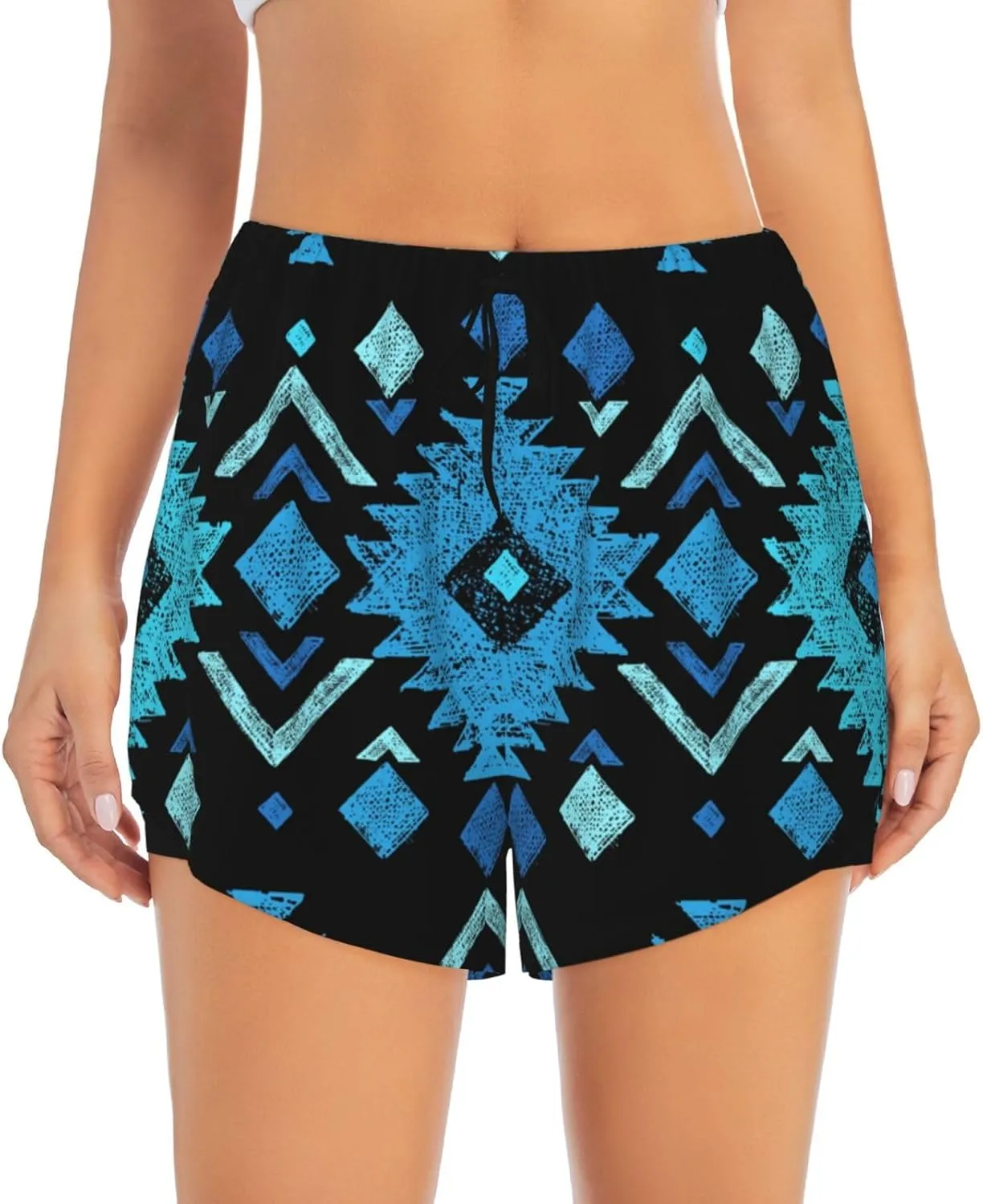 Women's 2 in 1 Running Shorts Yoga Shorts with Liner for Tummy Control Workout Running