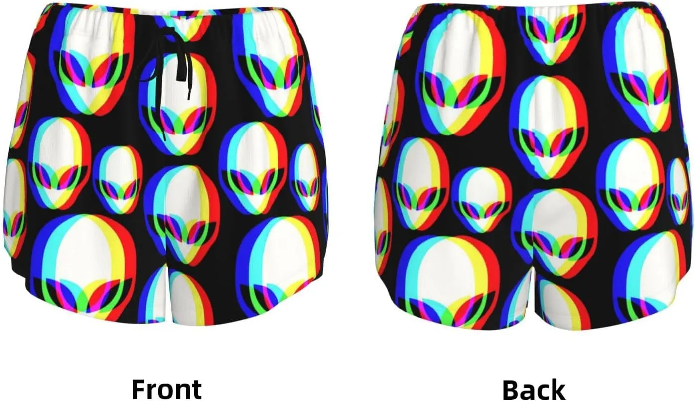 Women's 2 in 1 Running Shorts Yoga Shorts with Liner for Tummy Control Workout Running