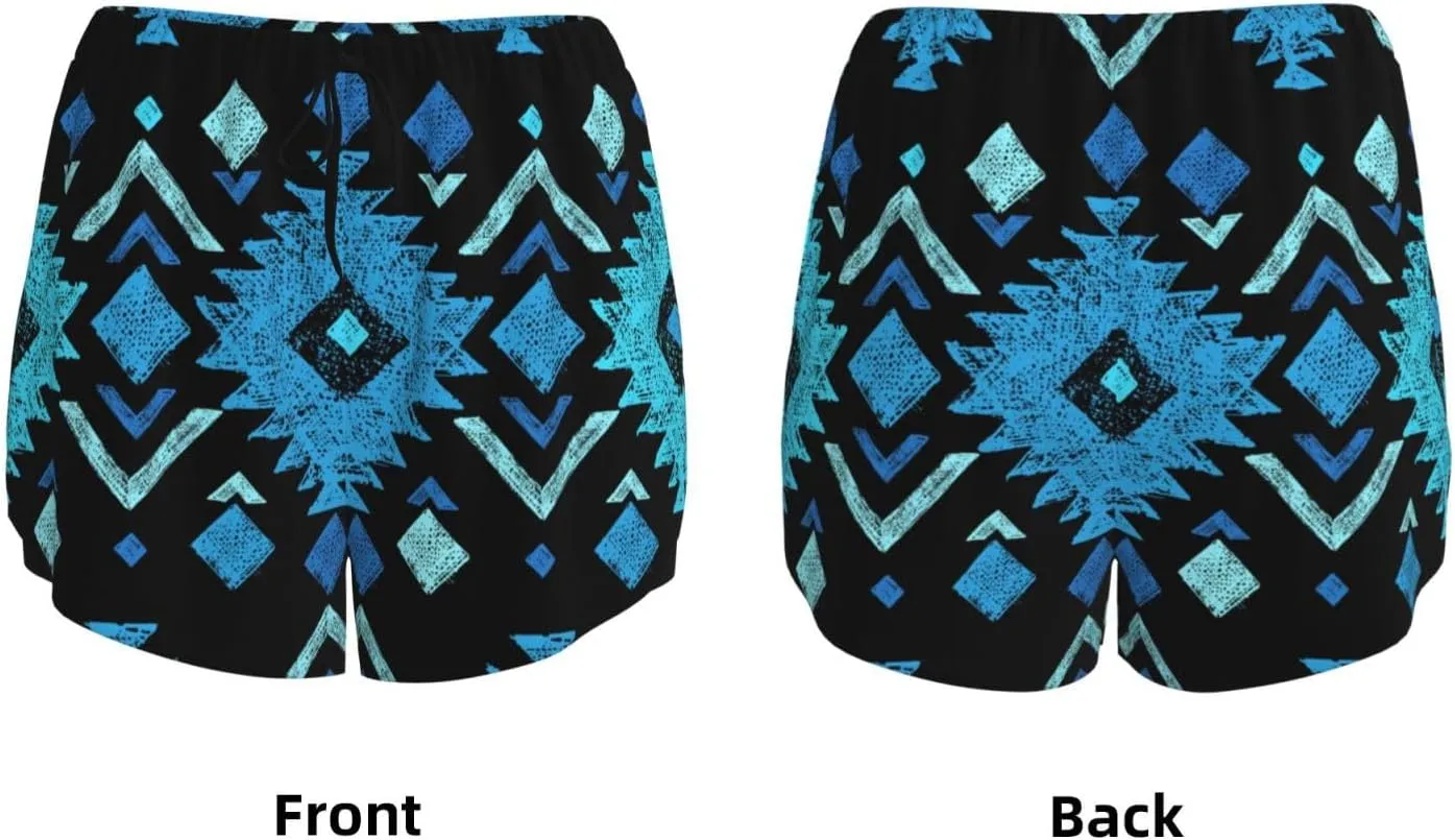 Women's 2 in 1 Running Shorts Yoga Shorts with Liner for Tummy Control Workout Running