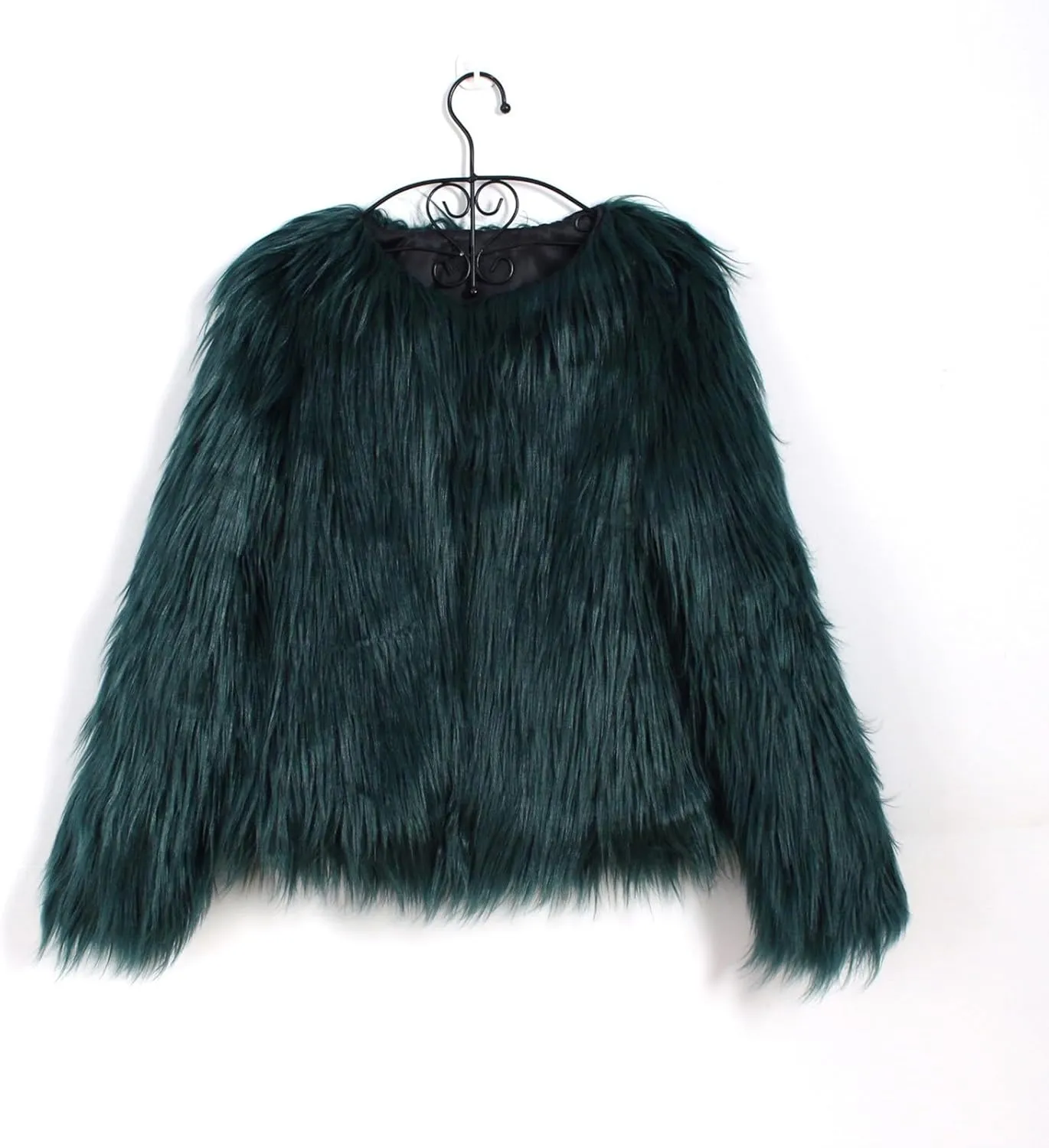 Women's 2024 Winter Coats Fleece Cropped Jacket Long Sleeve Fluffy Warm Coat Short Soft Shaggy Outerwear Fall Cardigan