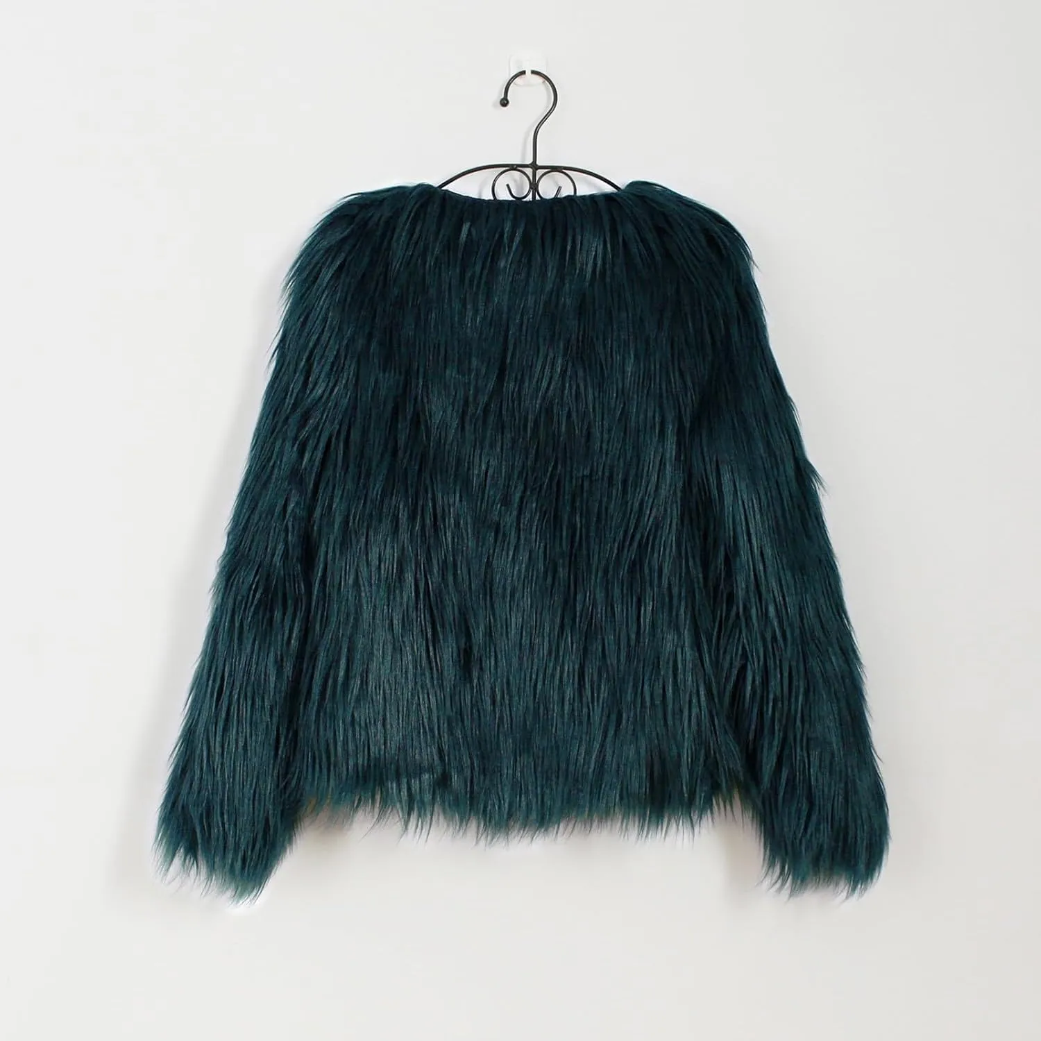 Women's 2024 Winter Coats Fleece Cropped Jacket Long Sleeve Fluffy Warm Coat Short Soft Shaggy Outerwear Fall Cardigan