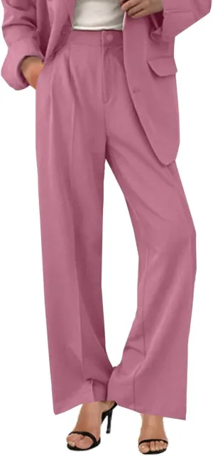 Womens Dressy Suit Pants 2024 New Lightweight Elegant Casual Pants Business Office Straight Leg Formal Work Trousers