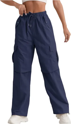 Women's Pants Formal Wide Leg Trousers Straight Loose Fashion Slacks High Waist Casual Pants with Pockets